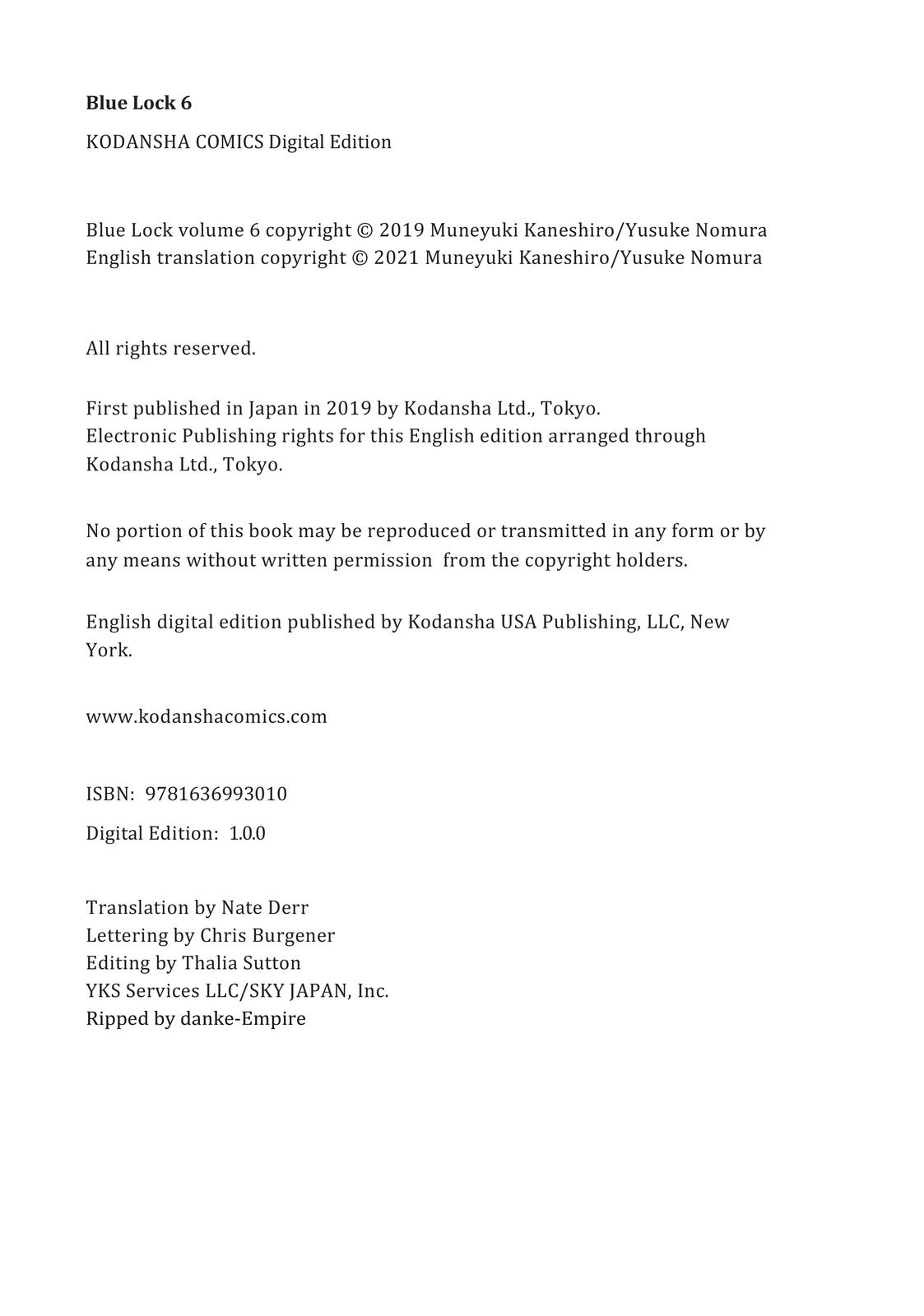 Read Blue Lock EN Manga Online