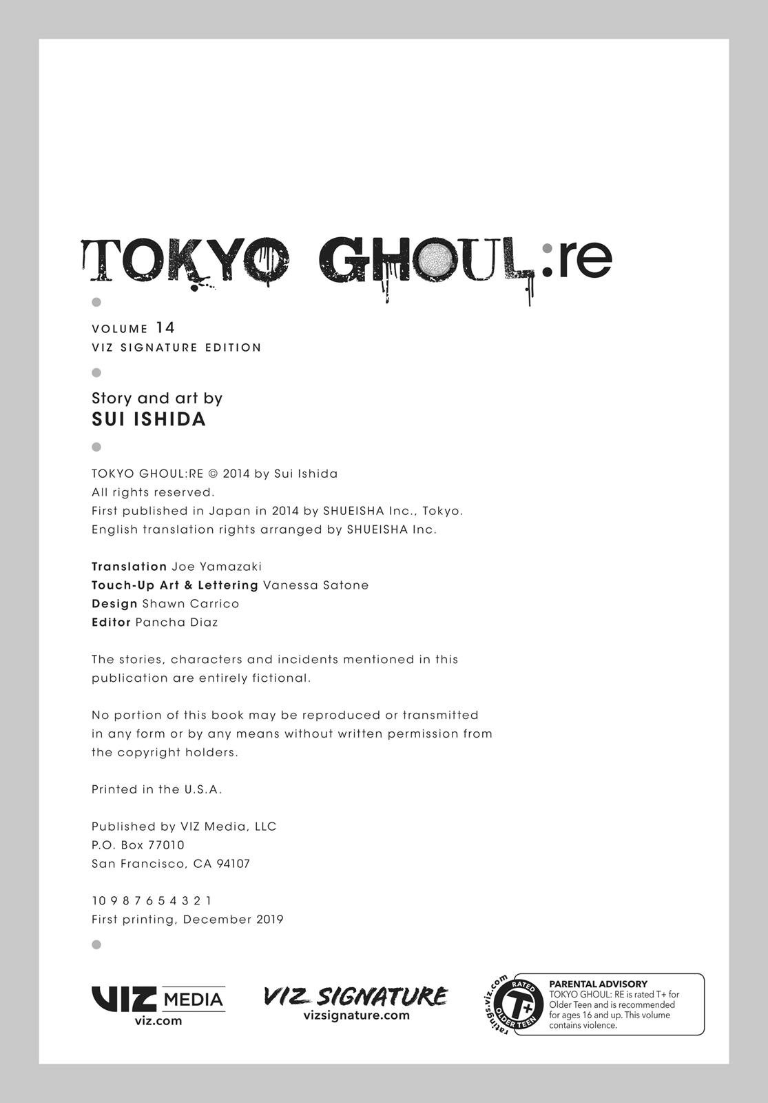 Read Tokyo Ghoul re EN Manga Online