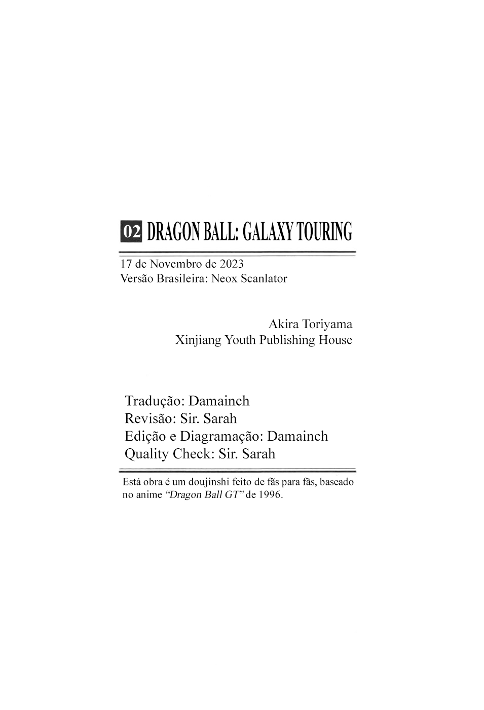 Read Dragon Ball GT  DBGalaxyTouring PT Manga Online